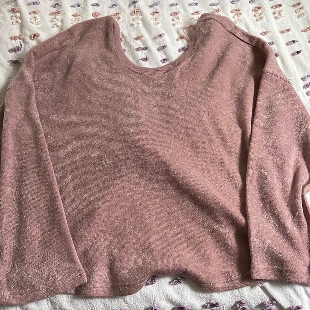 Rose and Remington cross back sweater
